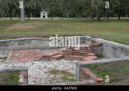 Fort Frederica Nationalmonument Stockfoto