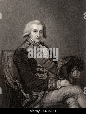 Admiral George Brydges Rodney, 1. Baron Rodney, 1718 - 1792. Britischer Marineoffizier. Stockfoto