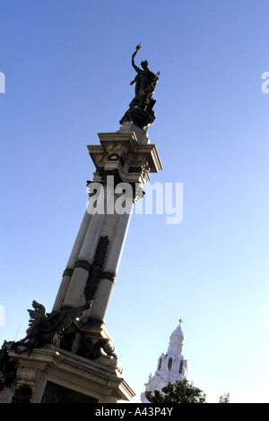 Statue von Mariscal Sucre Führer der ecuadorianischen Unabhängigkeit in der Plaza De La Independencia Quito - Ecuador Stockfoto