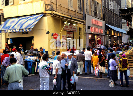 Marseille Französisch Noailles die Stadt arabischen Viertel Lebensmittel Markt nördlich von Vieux Port Frankreich Französisch Stockfoto