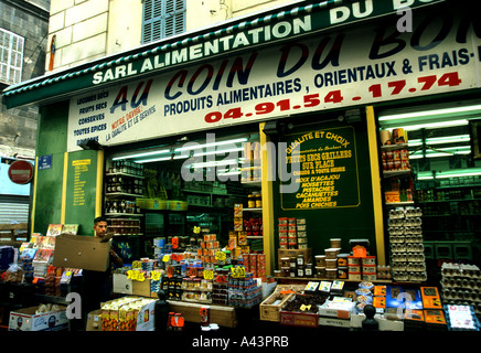 Marseille Französisch Noailles die Stadt arabischen Viertel Lebensmittel Markt nördlich von Vieux Port Frankreich Französisch Stockfoto