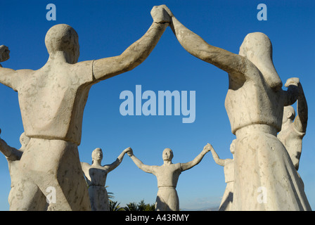 SARDANA-DENKMAL-BARCELONA-KATALONIEN-SPANIEN Stockfoto