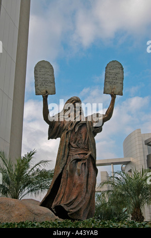 Skulptur Moses mit 10 Gebote Crystal Cathedral California Garden Grove USA Stockfoto