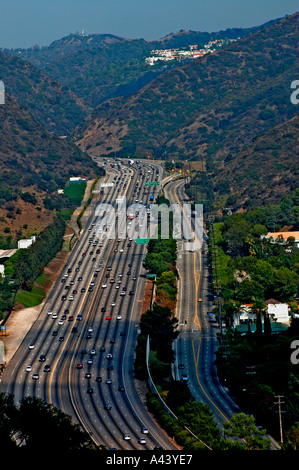 Autobahn, Blick vom Getty Center Los Angeles Kalifornien USA Stockfoto