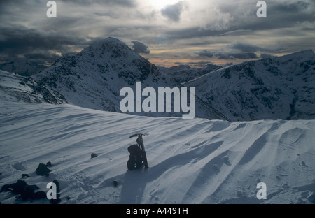 Buachaille Etive Beag im Winter Gewand. Glencoe Schottland, Vereinigtes Königreich Stockfoto