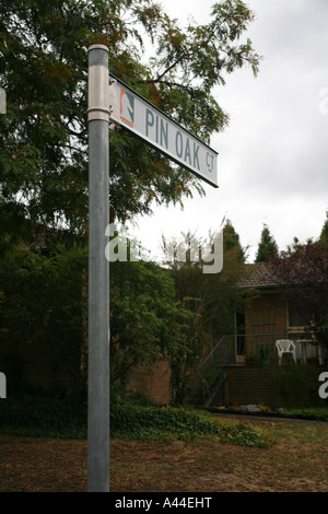 Pin Oak-Gericht, das als Ramsay Straße Seifenoper Nachbarn verdoppelt Stockfoto