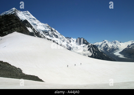 Mount Cook Neuseeland vom Ball-Pass Stockfoto