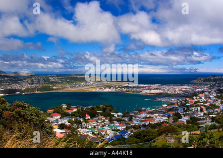 Blick auf Wellington Flughafen Stockfoto