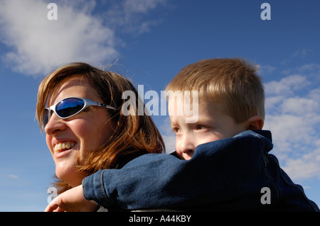 Mutter und Sohn Stockfoto