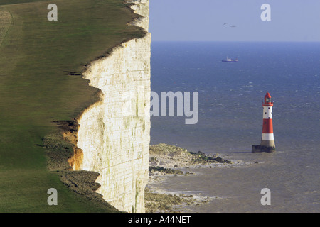 Beachy Head Lighthouse Eastbourne Downland Südküste England Stockfoto