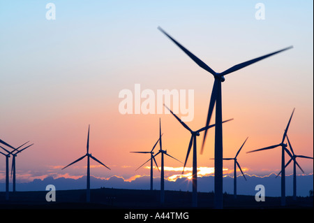 Schwarzes Gesetz Windpark in der Nähe von Forth, South Lanarkshire, Schottland, UK Stockfoto