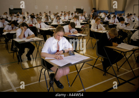 sitzen Gcse Prüfungen Redbourne Schule bedfordshire Stockfoto