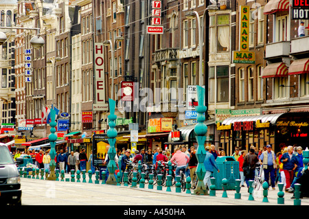 Archivfoto aus den frühen 2000er Jahren des Amsterdamer Stadtzentrums. Stockfoto