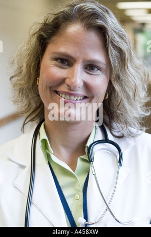 Porträt von weiblichen Arzt hautnah Stockfoto