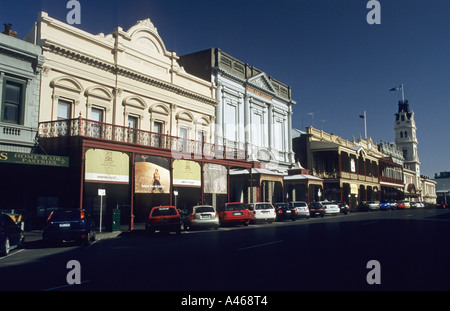 Historische Gebäude in der Hauptstraße von Ballarat, Victoria, AUS Stockfoto