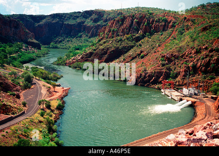 Energie aus Wasserkraft Stockfoto