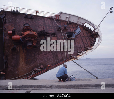 Zum Scheitern gebracht Schiff Istanbul, Türkei Stockfoto