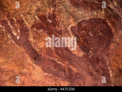 Aborigine-Felskunst, Kununurra, Australien III Stockfoto