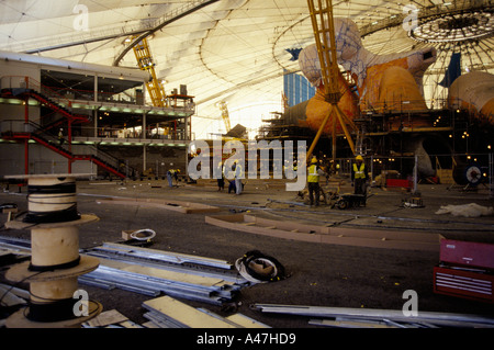 Szene in den Millennium Dome während Bau London 11 1999 1999 zu arbeiten Stockfoto