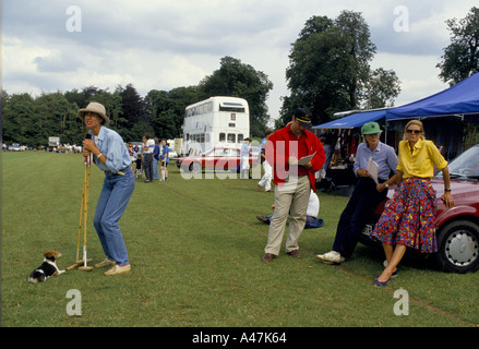 Zuschauern einen Polo Spiel in Berkshire Stockfoto