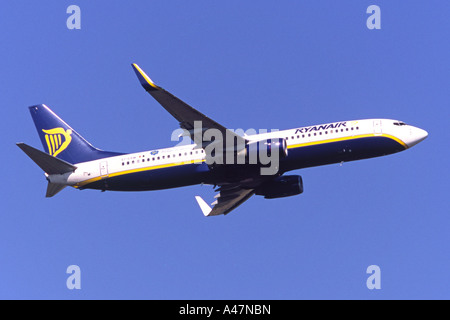 Boeing 737 betrieben von Ryanair Abflug Flughafen Luton, UK Stockfoto