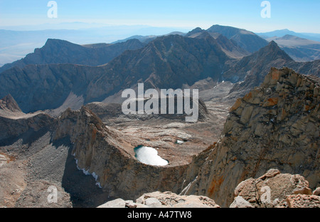 Blick vom Mount Whitney Summit Stockfoto