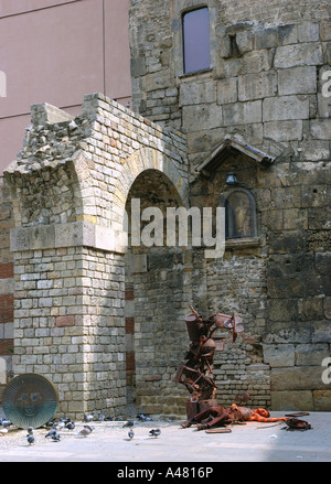 Blick auf die Kathedrale Catedral Barri Gótic gotische Barcelona Katalonien Katalonien Katalonien Costa Brava España Spanien Europa Stockfoto