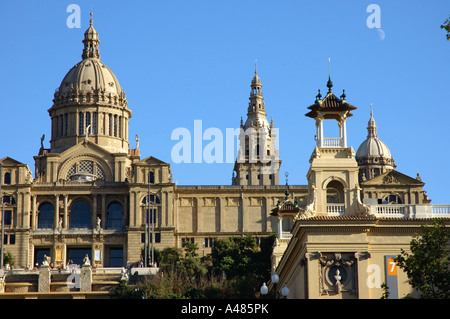 Ansicht des Museu Nacional d ' Art de Catalunya Plaça de Espanya Barcelona Barça Catalonia Katalonien Costa Brava España Spanien Europa Stockfoto