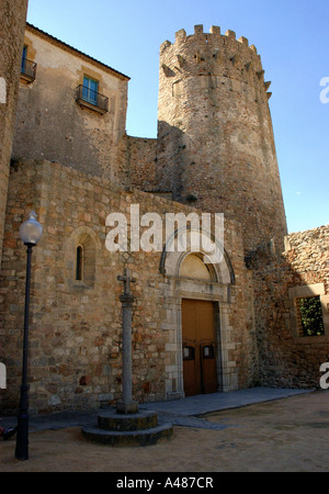 S. Feliu de Guixols Burghof Girona Girona Katalonien Katalonien Katalonien Costa Brava España Spanien Europa Stockfoto