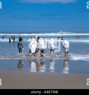 Menschen am Strand Stockfoto