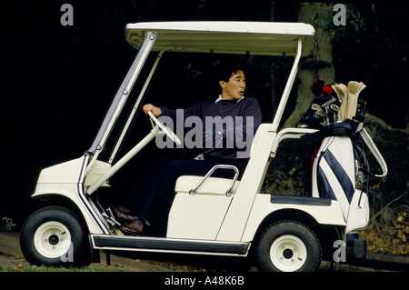Japanische Geschäftsleute auf Liphook Golfplatz Hampshire Stockfoto