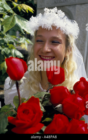 Krim eine Hochzeit nehmen Platz in Jalta Juni 1994 Stockfoto