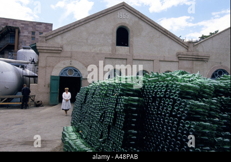 Wein abfüllen Fabrik. Sudak Krim Ukraine Stockfoto