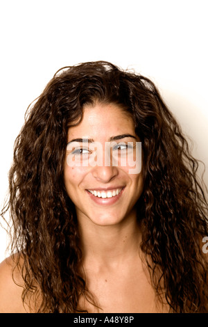Junge Frau lächelnd Stockfoto