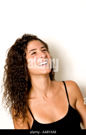 Junge Frau lächelnd Stockfoto