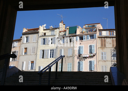 Ansicht von Backstreet Gebäuden Marseille Provence Frankreich Südeuropa Stockfoto