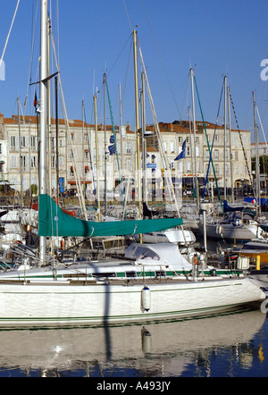 Panorama Ansicht Docks alte La Rochelle Poitou Charentes Golfe de Gascogne Hafenbucht von Biskaya Central Western France Europe Stockfoto