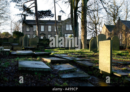 Bronte Parsonage Museum und Friedhof Stockfoto