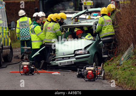 Auto Unfall Verkehrsunfall crash rta Rtc. Stockfoto