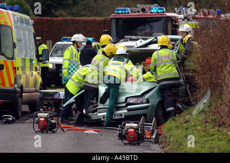 Auto Unfall Verkehrsunfall crash rta rtc Stockfoto
