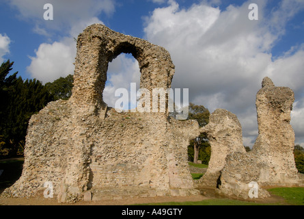 Reste von den Innenwänden der Abtei ein Schrein für St Edmund Bury St Edmunds Suffolk England UK Stockfoto