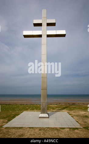 Charles De Gaulle-Landung-Denkmal am d-Day Juno Beach, Courseulles-Sur-Mer, Normandie, Frankreich Stockfoto