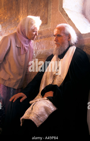 St Petersburg Moskau Vater Gyermann 57 Exorzist Sergej Posad Kloster in der Nähe von Moskau 1998 Stockfoto