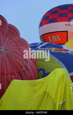 Heißluftballons starten, Deutschland Stockfoto