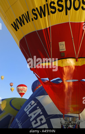 Heißluftballons starten, Deutschland Stockfoto