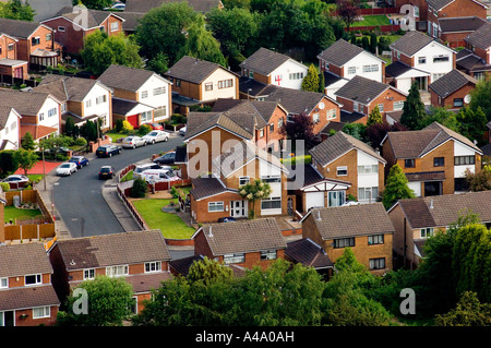 Luftaufnahme von Häusern in Rochdale Manchester UK 2006 Stockfoto