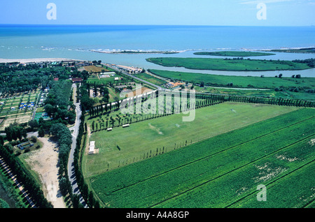Luftaufnahme von Rosolina Veneto Italien Stockfoto