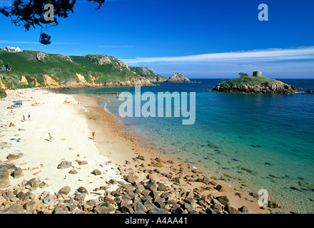 Portelet Bay, Jersey, Großbritannien Stockfoto