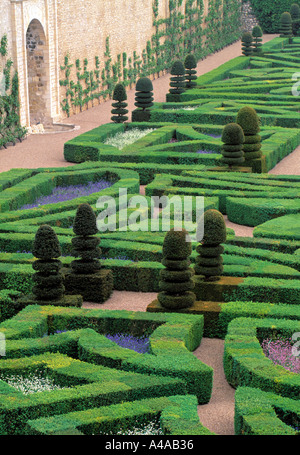 Jardins et Chateau Villandry, Loiretal, Frankreich Stockfoto