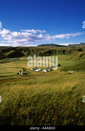Landschaft in der Nähe von Vik, Southern Island Stockfoto